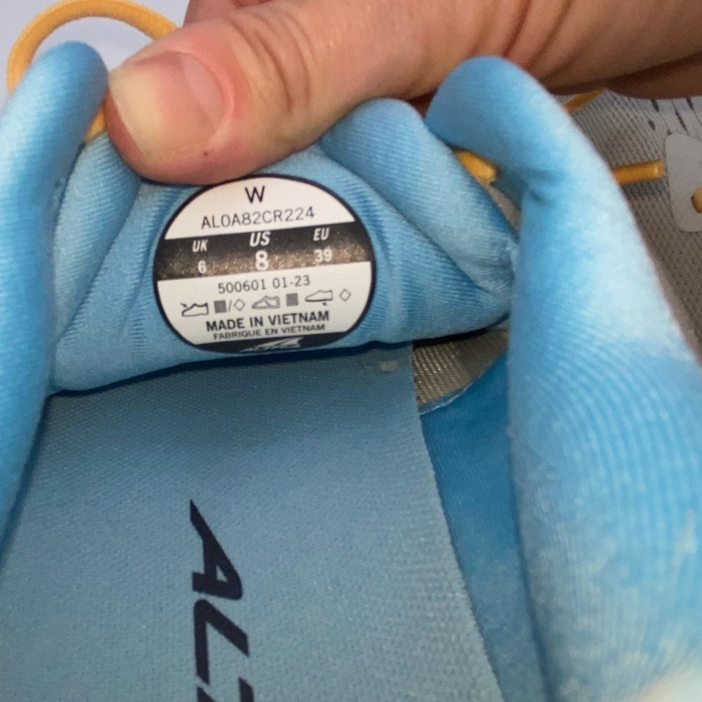 Altra Via Olympus Womens Sz 8 Gray Blue Cushioned Running Shoes Sneakers    AA12 - Picture 8 of 9